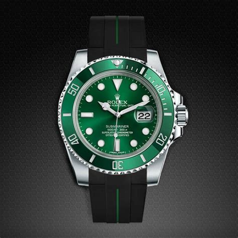 rubber b rolex submariner|rolex hulk with rubber strap.